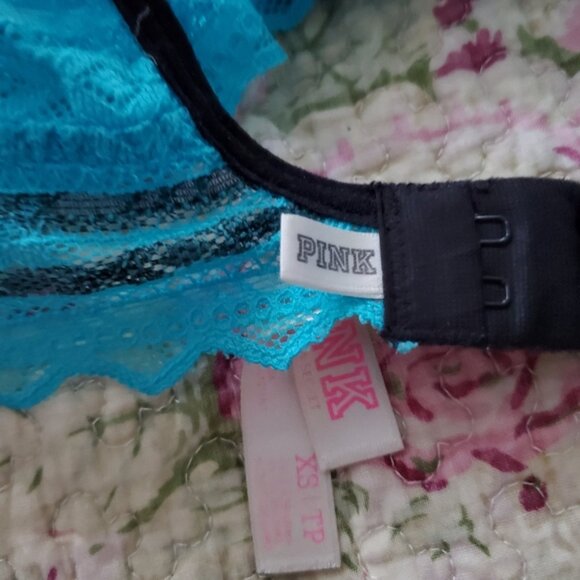 Victorias Secret Pink- Wired Lace Balconette Razerback keyhole Bra - Picture 7 of 16